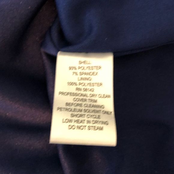 Maggy London Evening Blue Cap Sleeve Rhinestone Neckline Sheath Dress NWT 14 - Picture 11 of 14